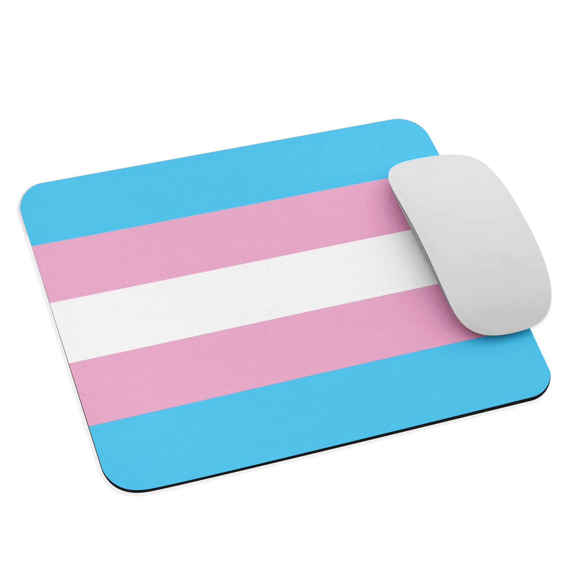 Trans Pride Flag Mouse Pad/Mouse Mat - Image 3