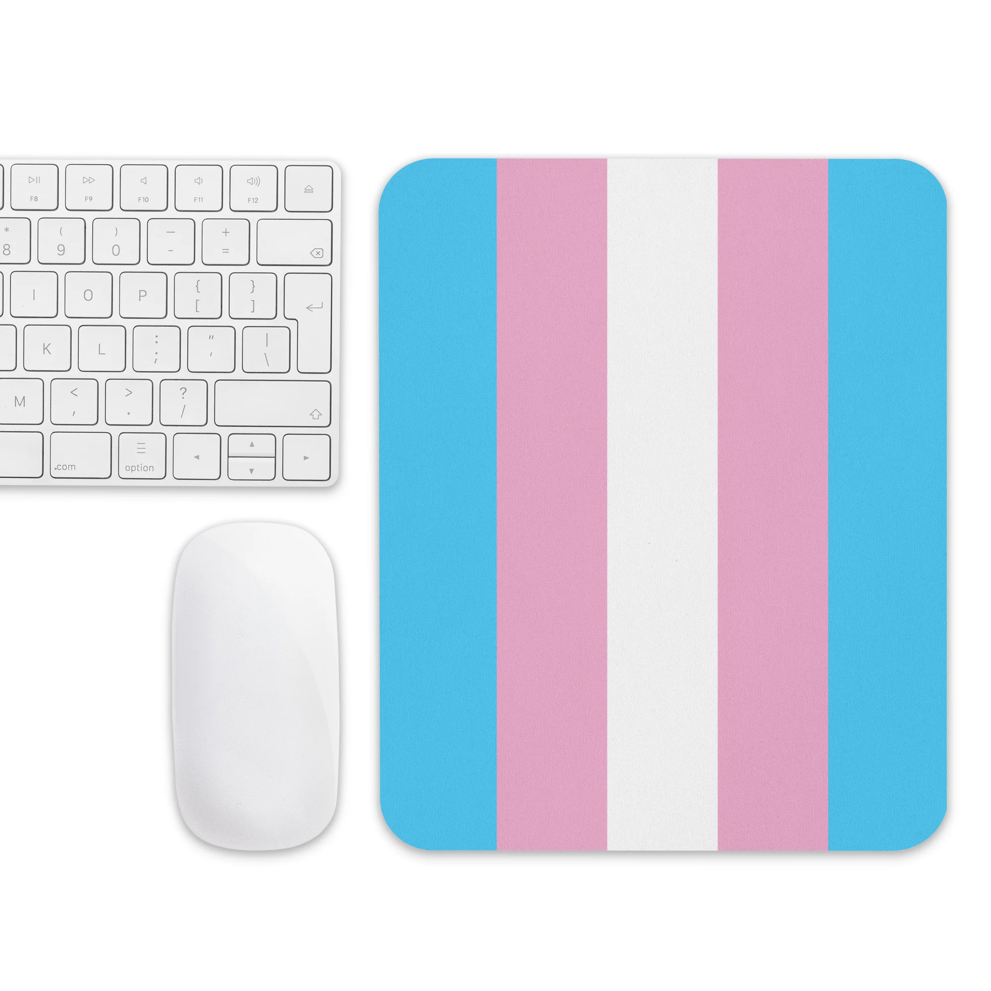 Trans Pride Flag Mouse Pad/Mouse Mat - Image 4