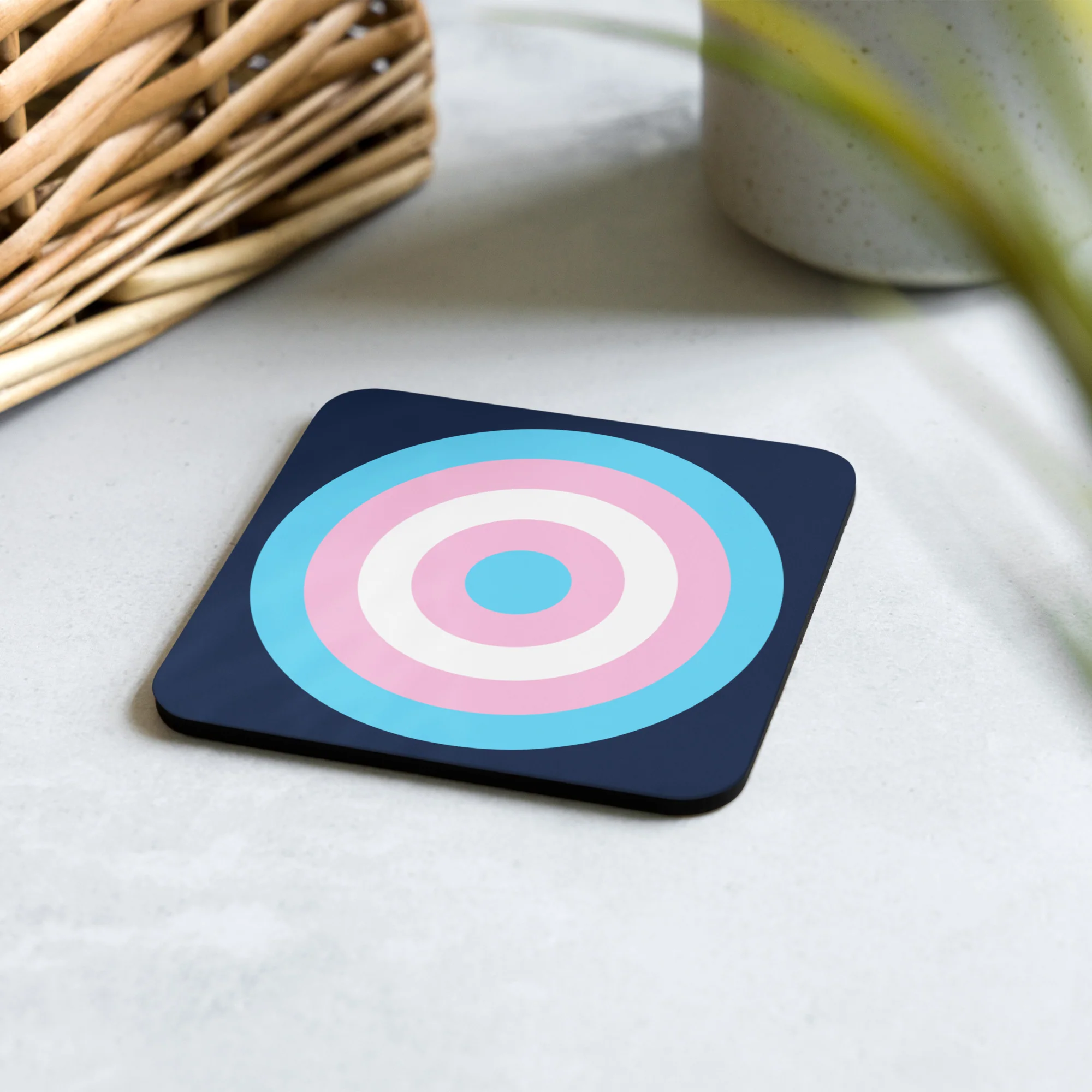 Trans Pride Flag Roundel Coaster - Image 2