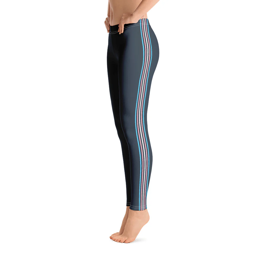 Trans Pride Flag Separated Stripes Leggings