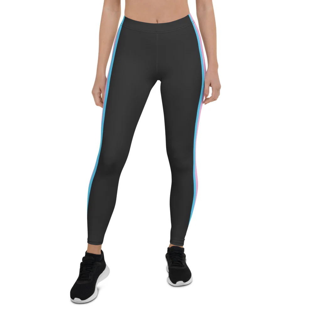 Trans Pride Flag Stripe Legings - Image 4