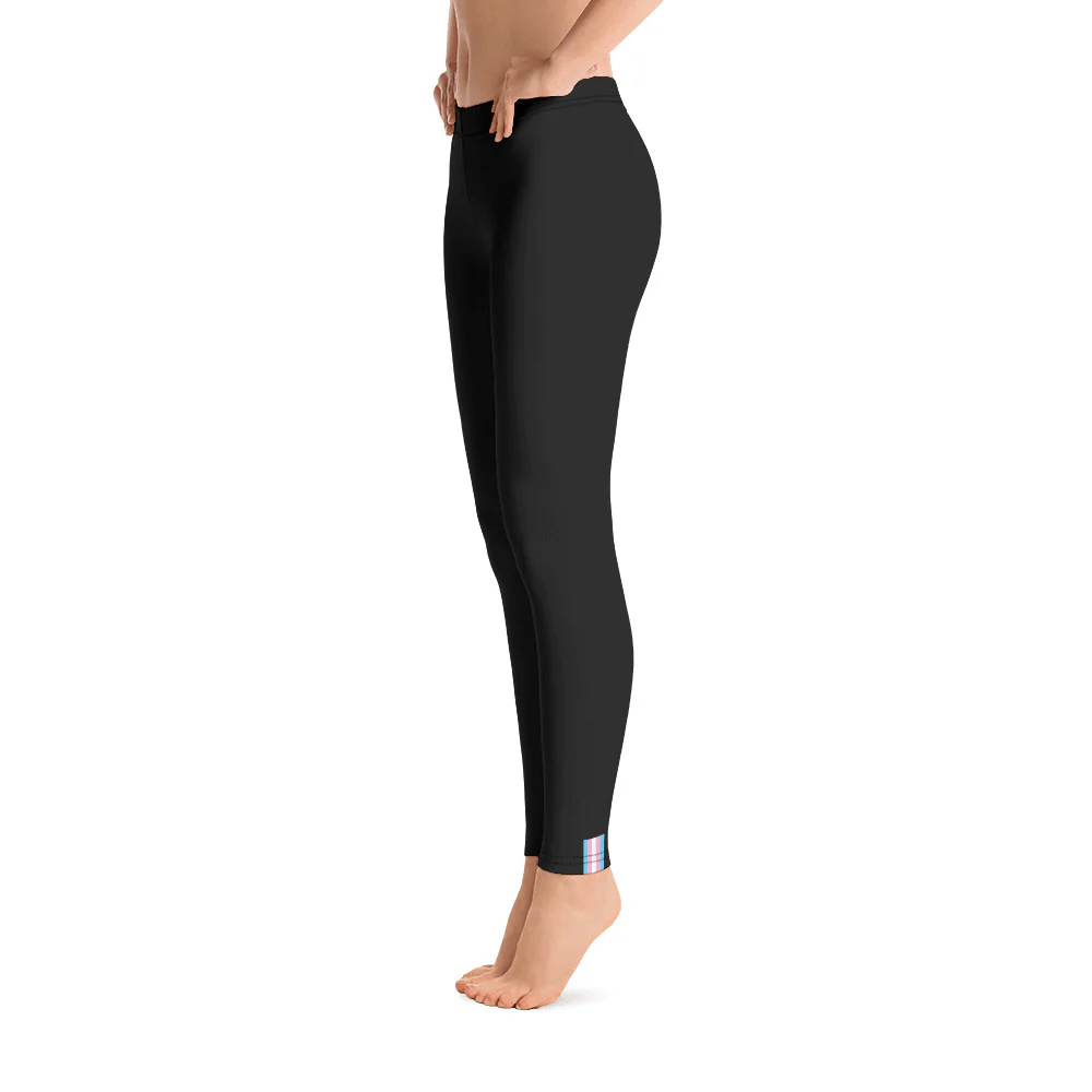 Trans Pride Flash Black Leggings