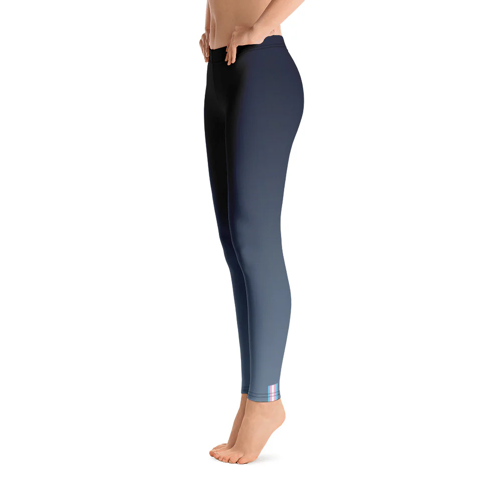 Trans Pride Flash Fade To Blue Leggings