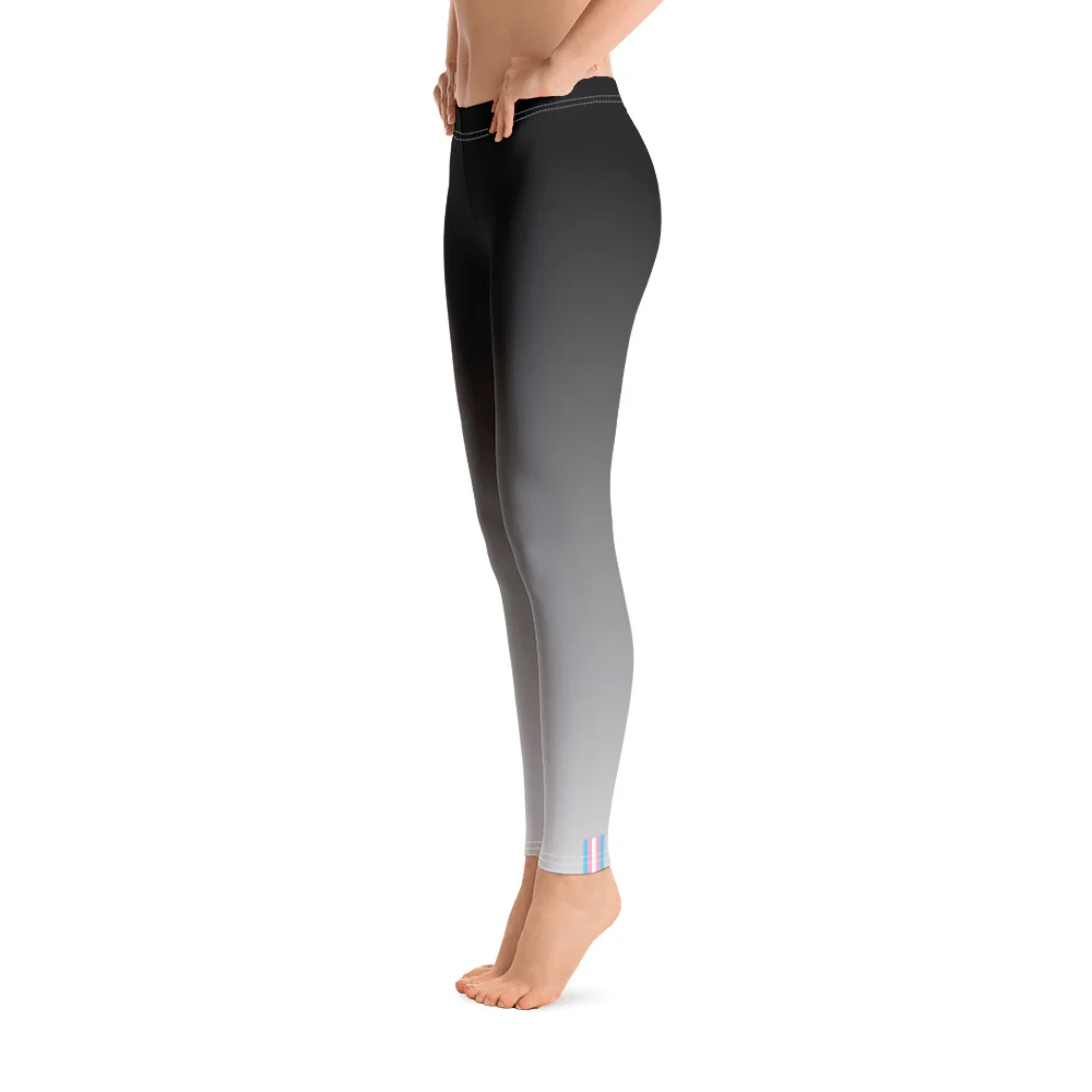 Trans Pride Flash Fade To Grey Leggings