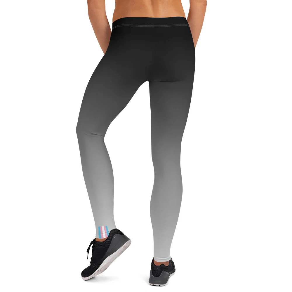 Trans Pride Flash Fade To Grey Leggings - Image 3