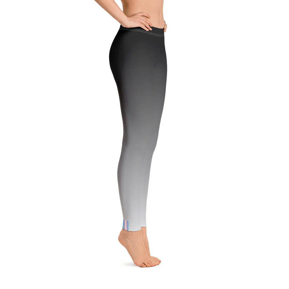 Trans Pride Flash Fade To Grey Leggings - Image 6