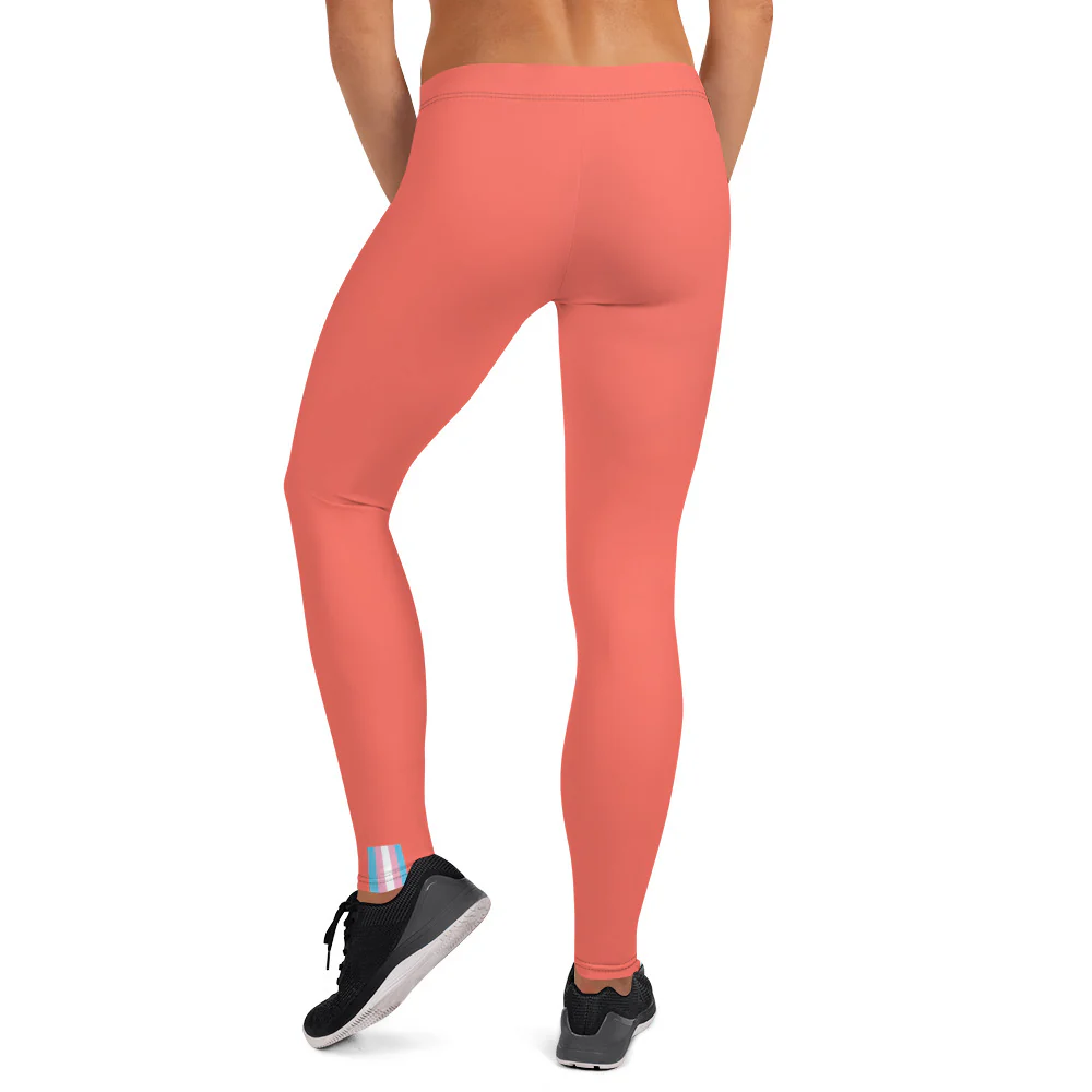 Trans Pride Flash Peach Leggings - Image 3