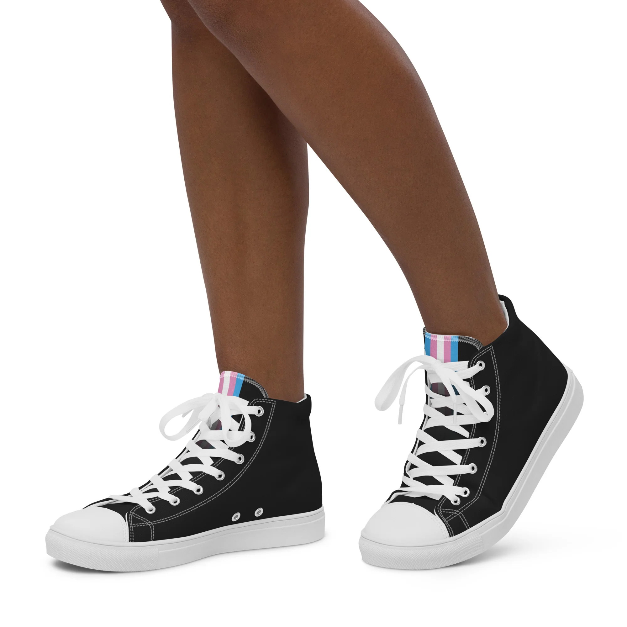 Trans Pride High Top Trainers (female sizes) - Image 3