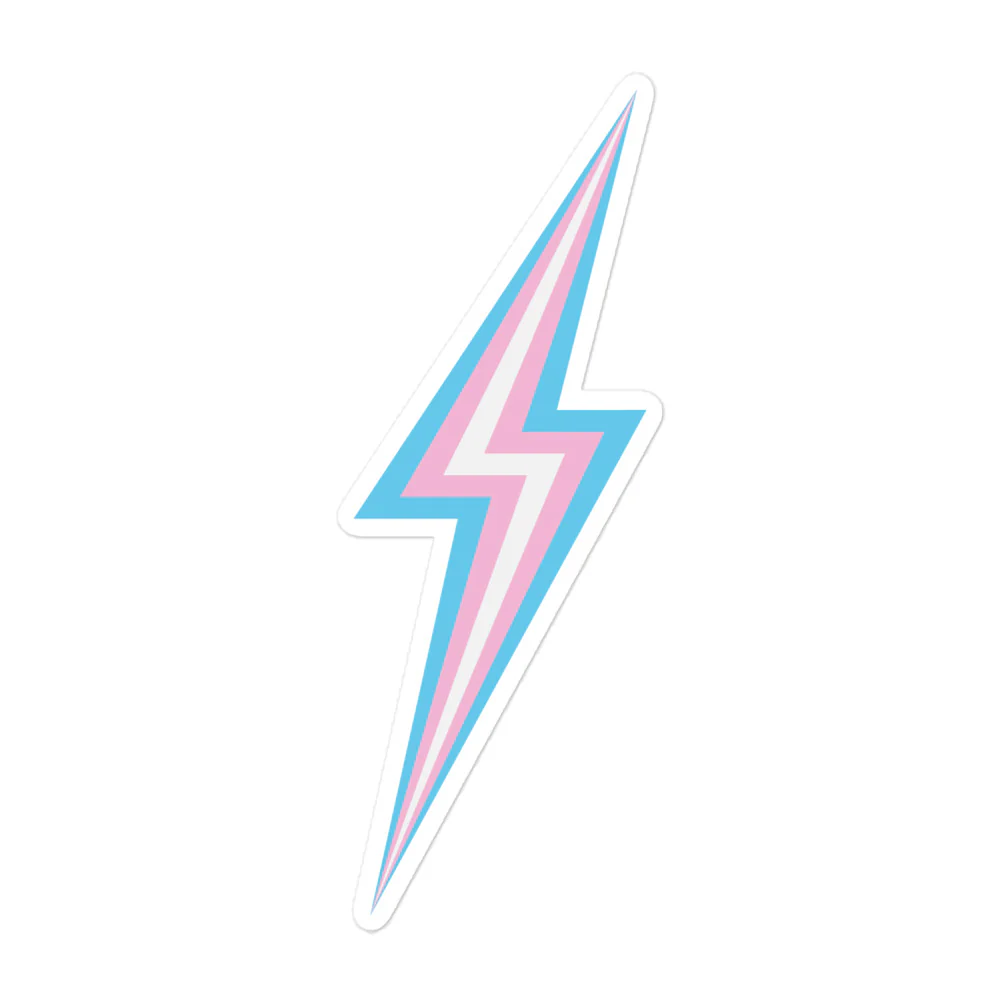 Trans Pride Lightning Sticker