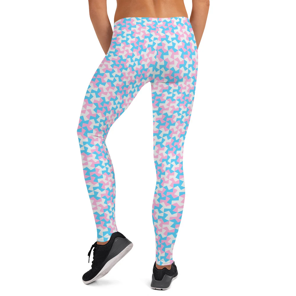Trans Pride Pattern X Leggings - Image 3