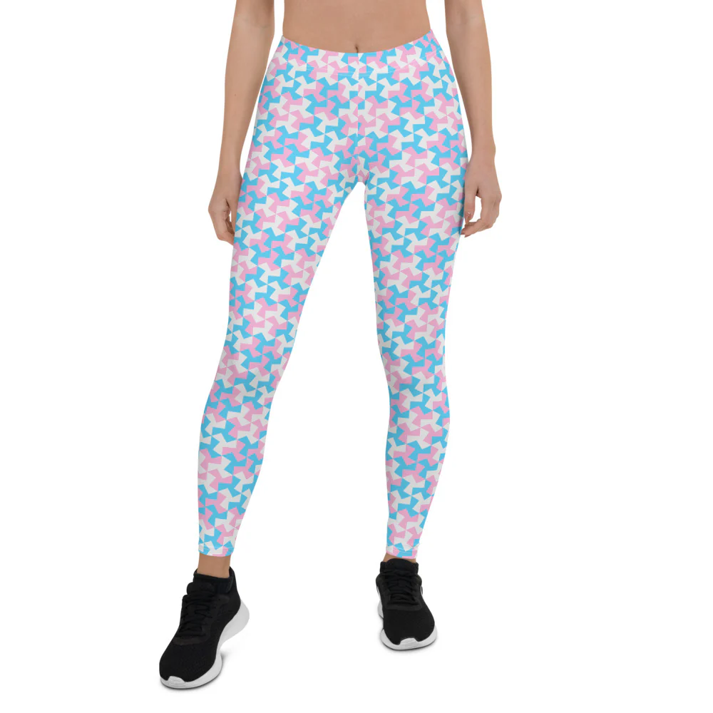 Trans Pride Pattern X Leggings - Image 4