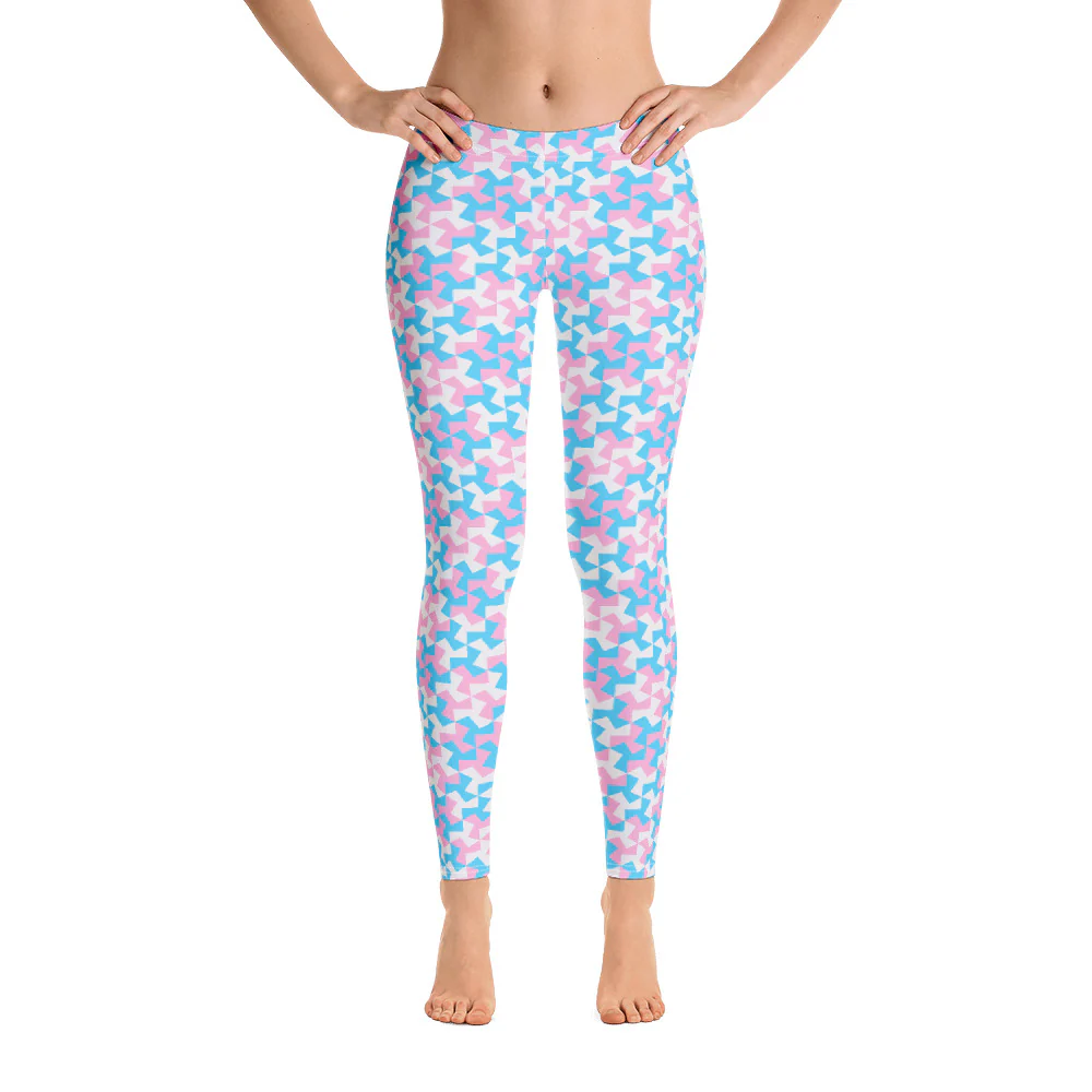 Trans Pride Pattern X Leggings - Image 6