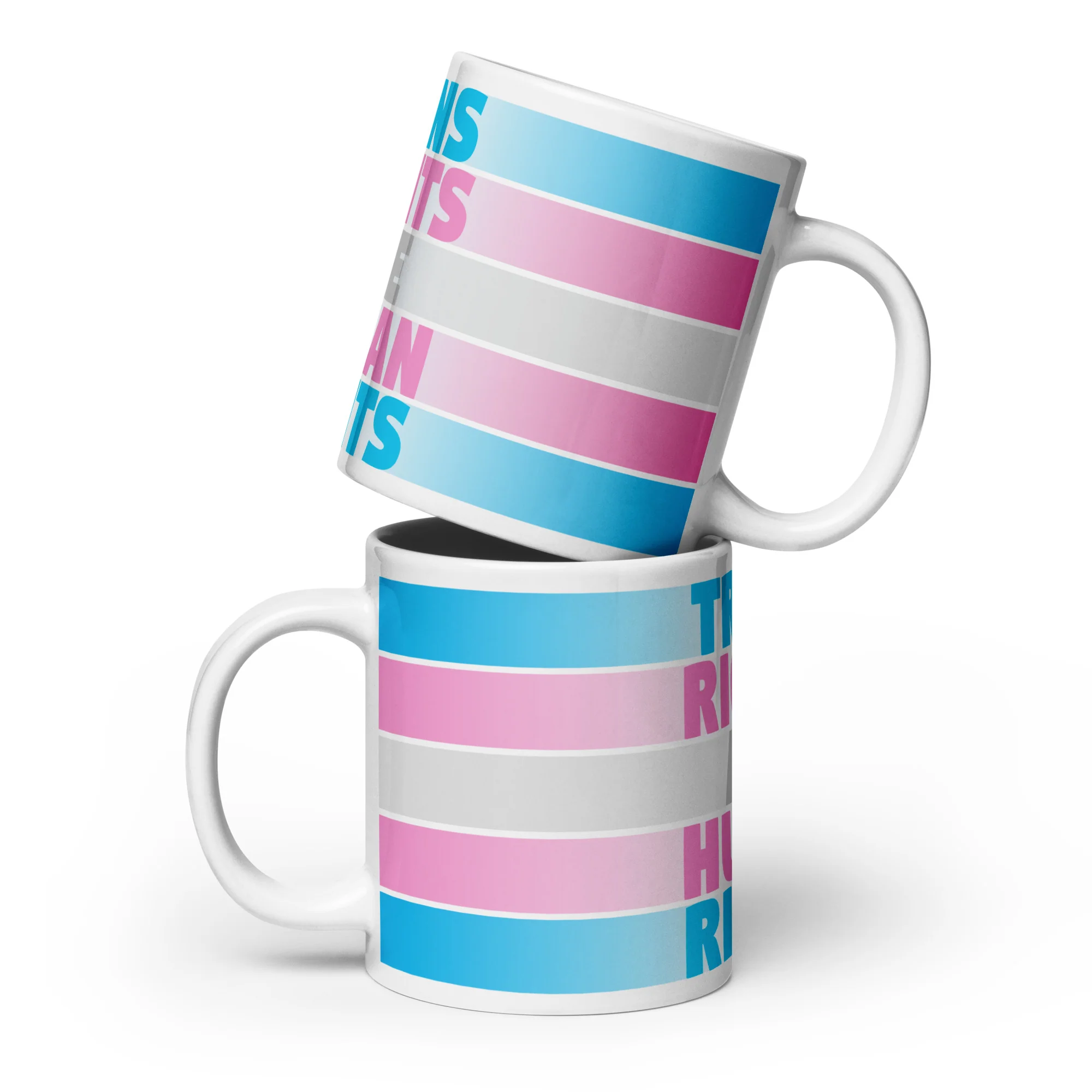 Trans Rights Are Human Rights Flag Mug - Image 2