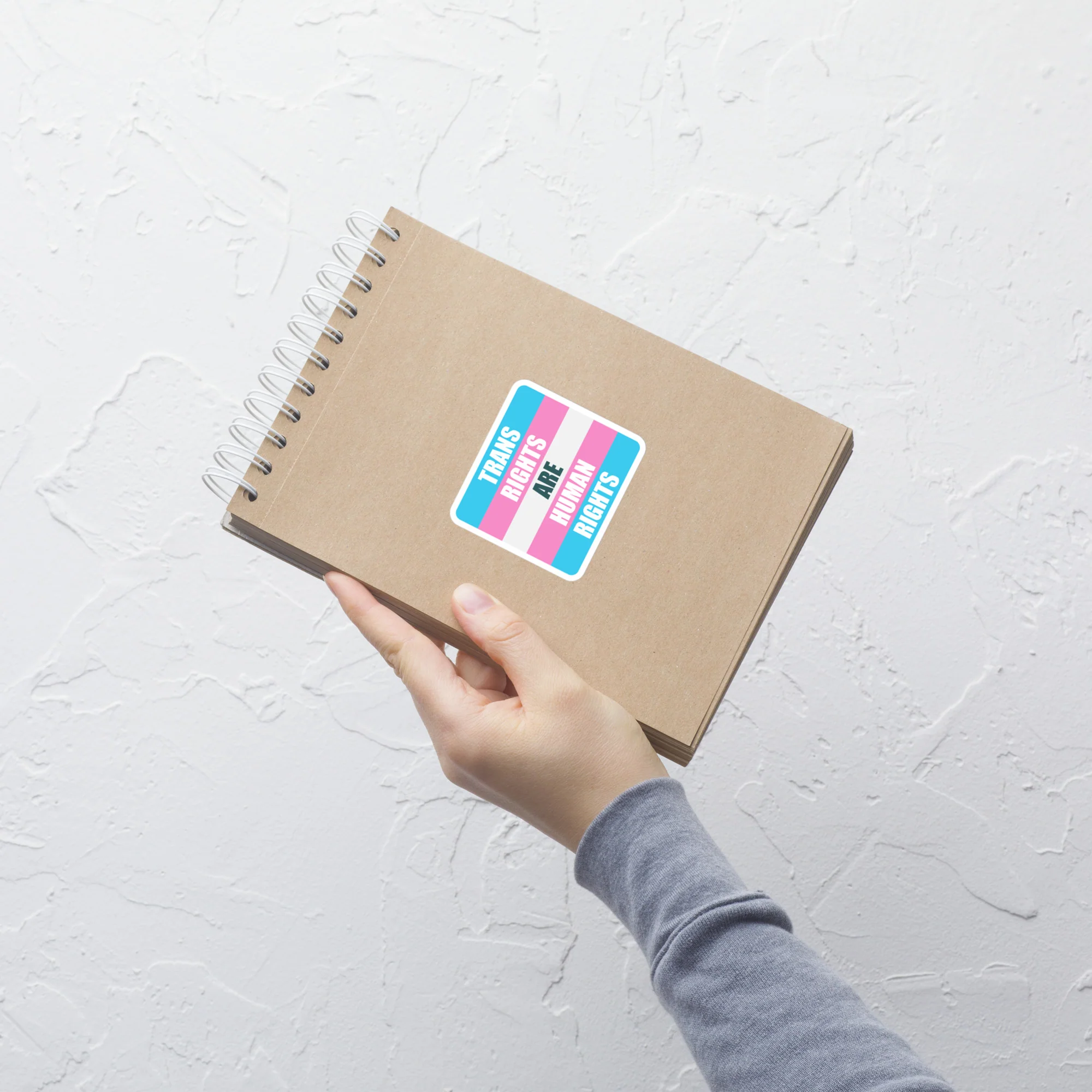 Trans Rights Are Human Rights Flag Sticker - Image 2