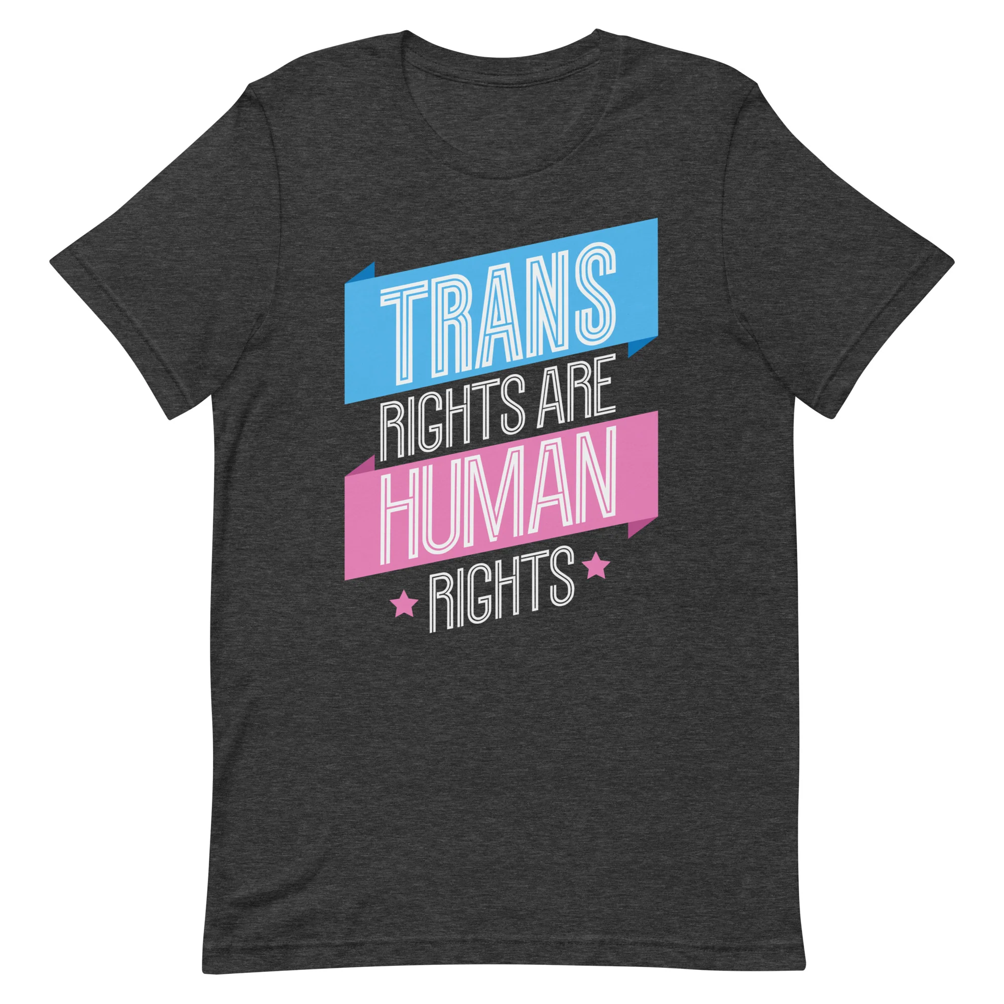 Trans Rights Are Human Rights Banner T-shirt - Image 10