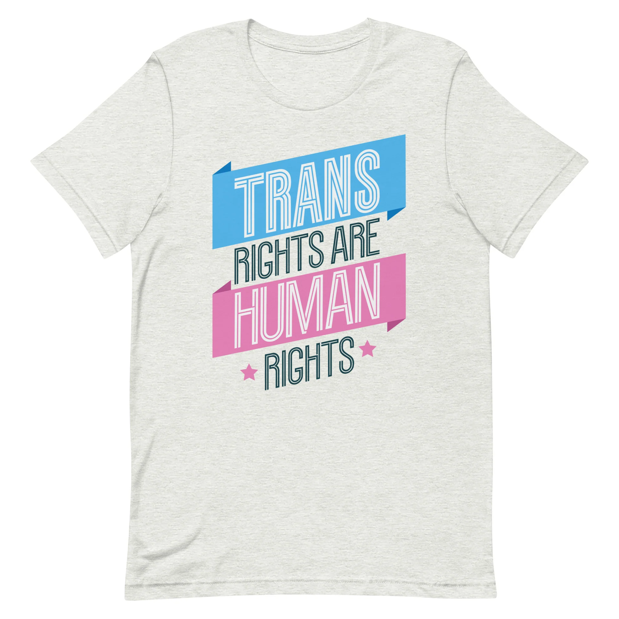 Trans Rights Are Human Rights Banner T-shirt - Image 5