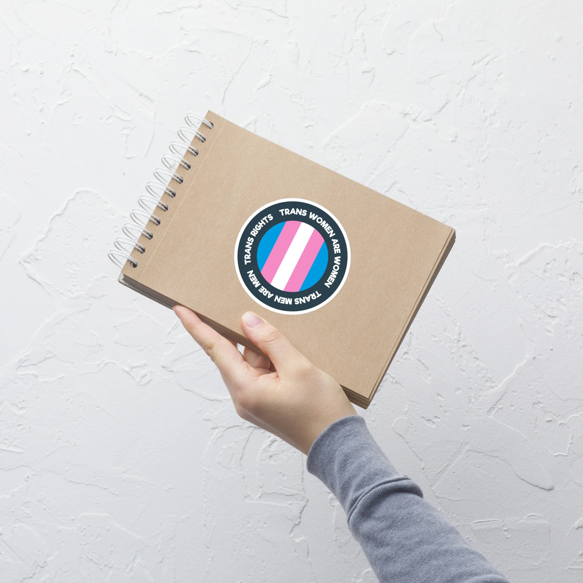 Trans Rights Round Sticker - Image 3