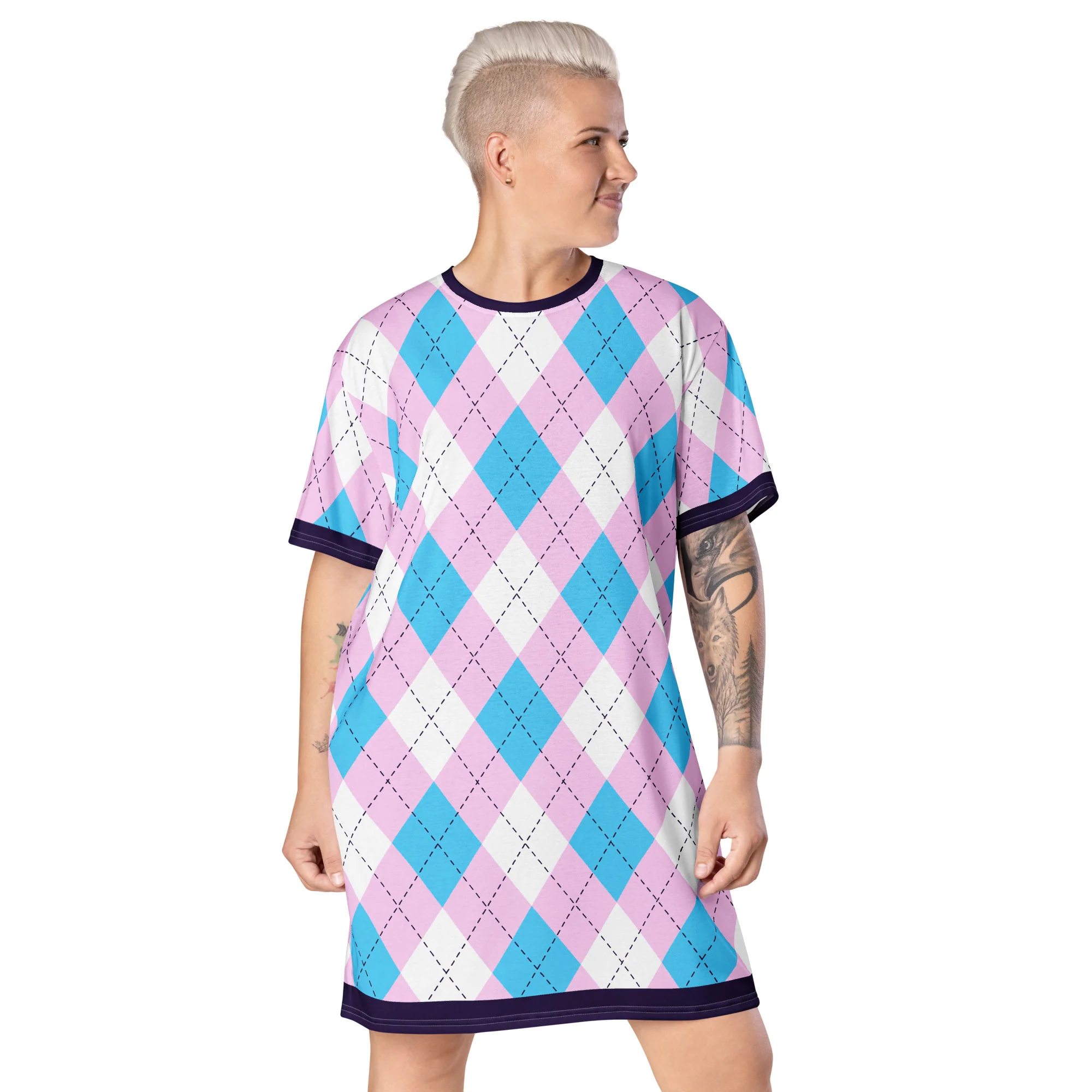 Trans Tartan T-shirt Dress - Image 5