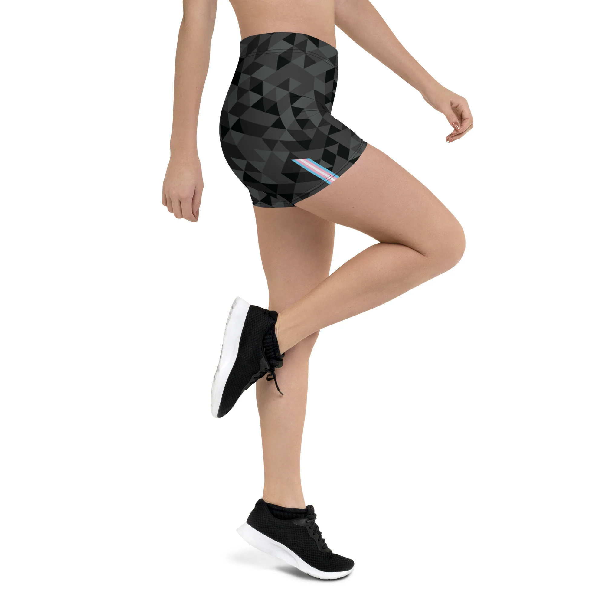 Trans Triangle Pattern Legging Shorts - Image 10