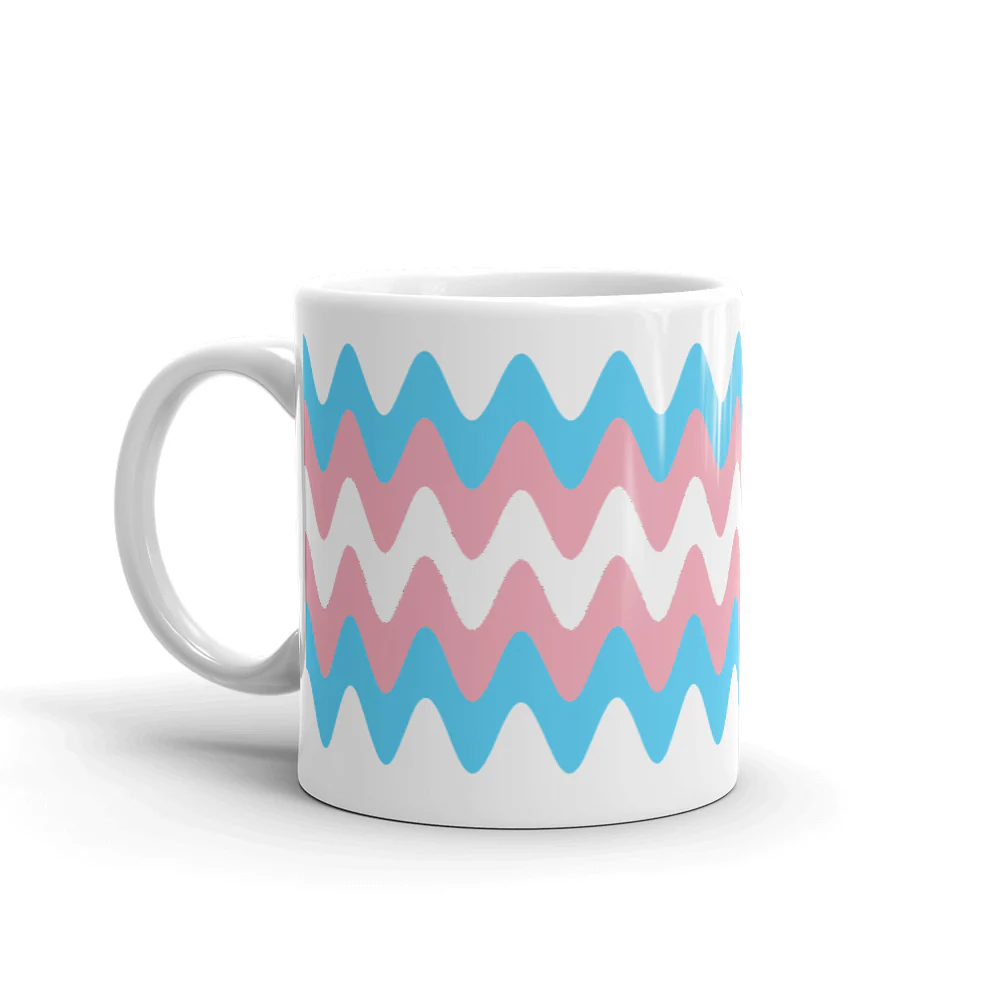Trans Wavy Pride Flag Mug - Image 2
