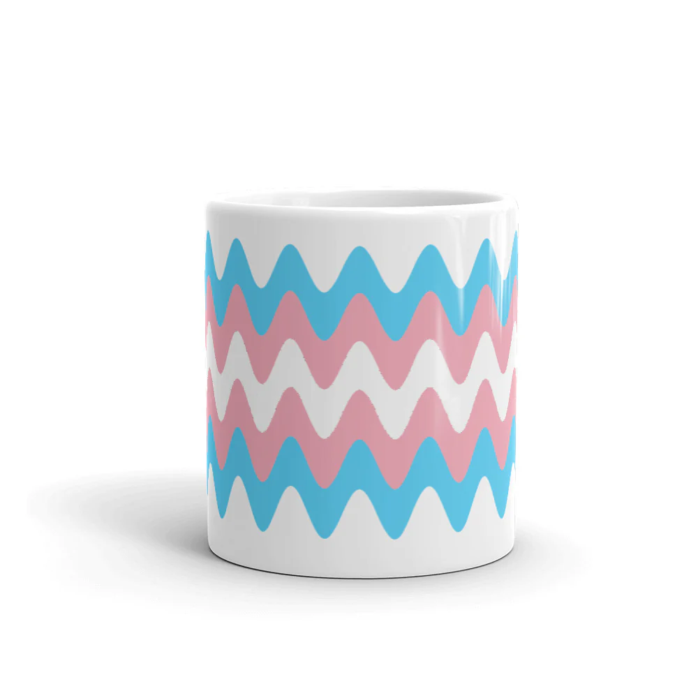 Trans Wavy Pride Flag Mug - Image 3