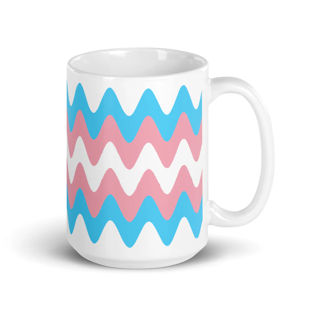 Trans Wavy Pride Flag Mug - Image 4