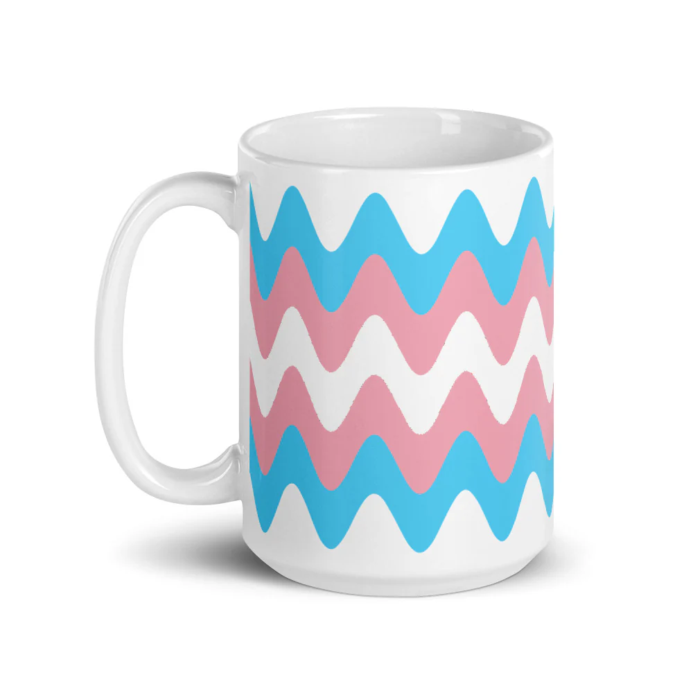 Trans Wavy Pride Flag Mug - Image 5