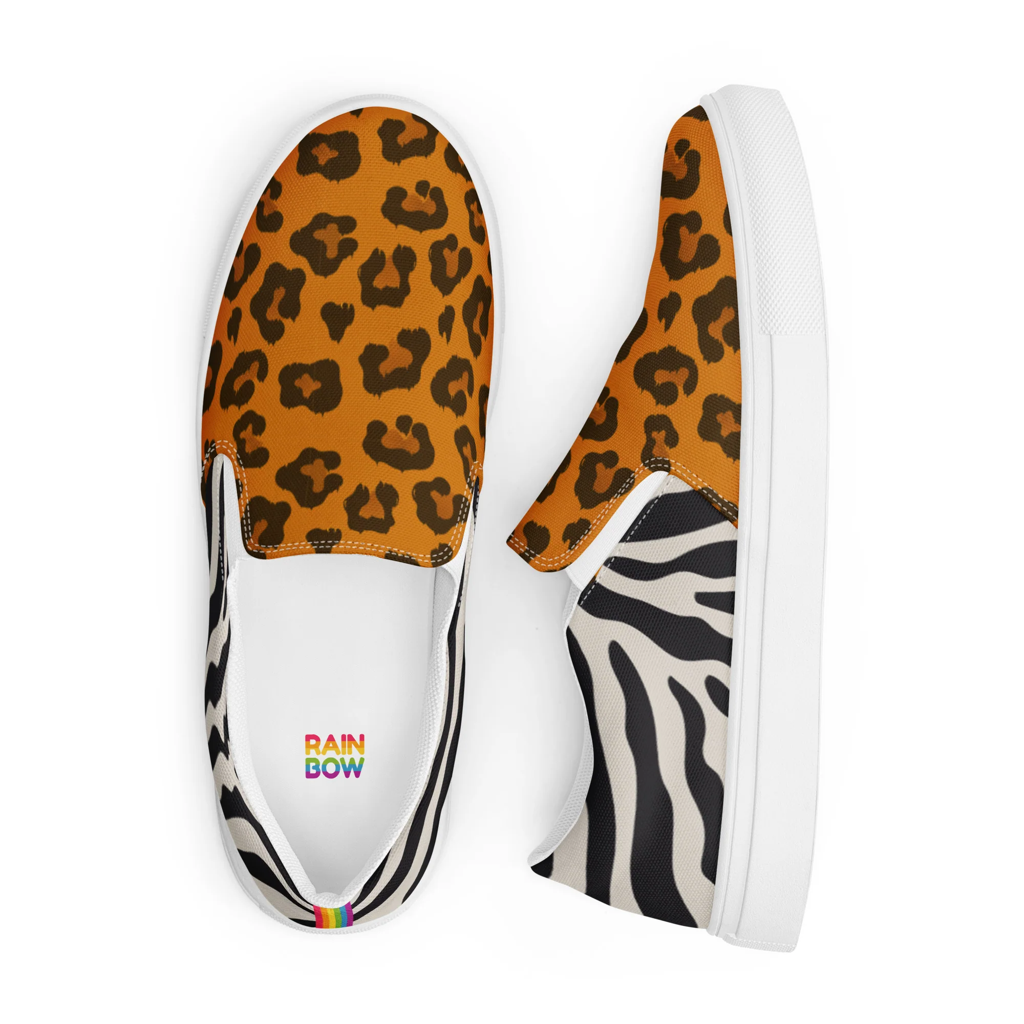 Two Tone Safari Print Slip-on Shoes (male sizes) - Image 3