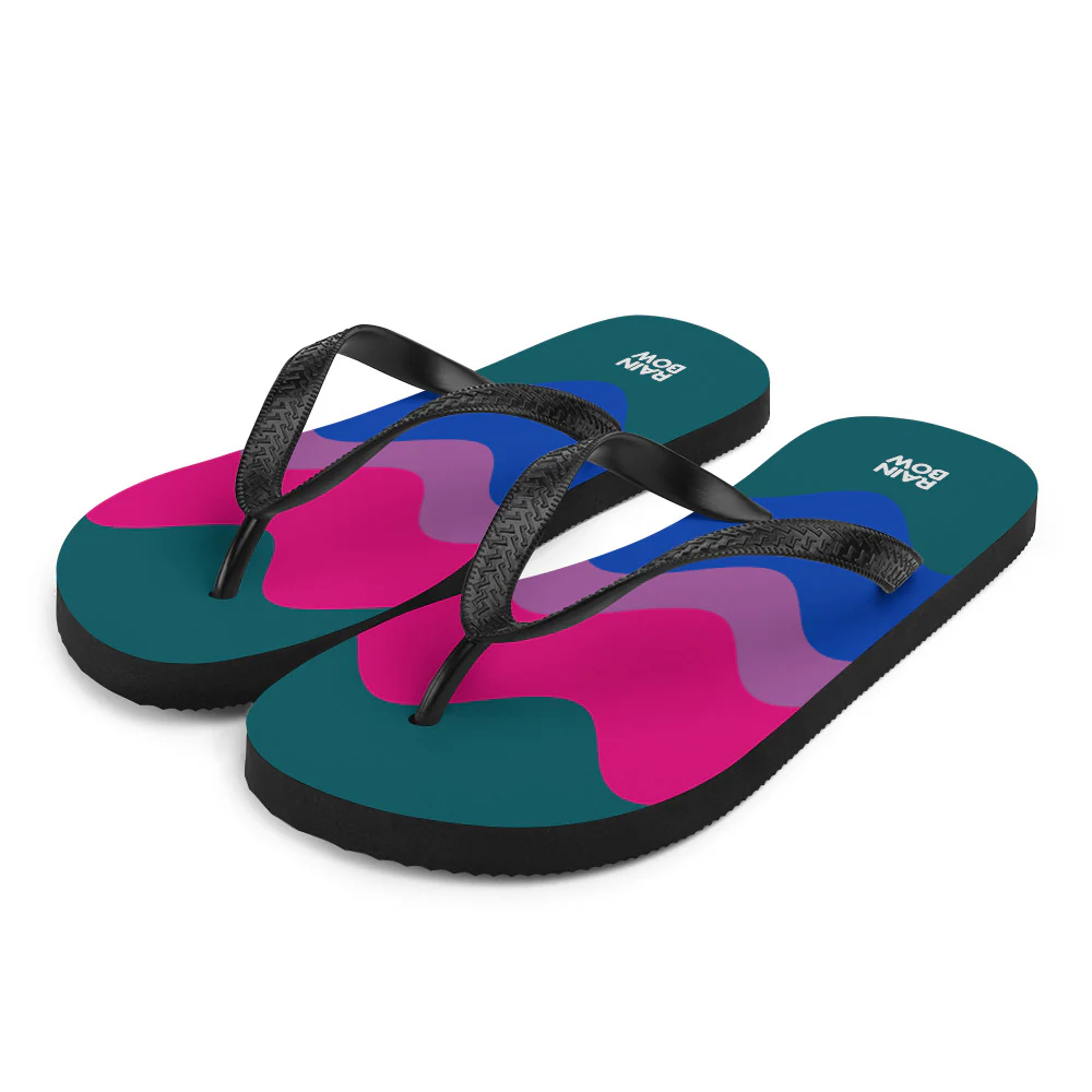 Wavy Bisexual Pride Flag Flip-Flops - Image 3