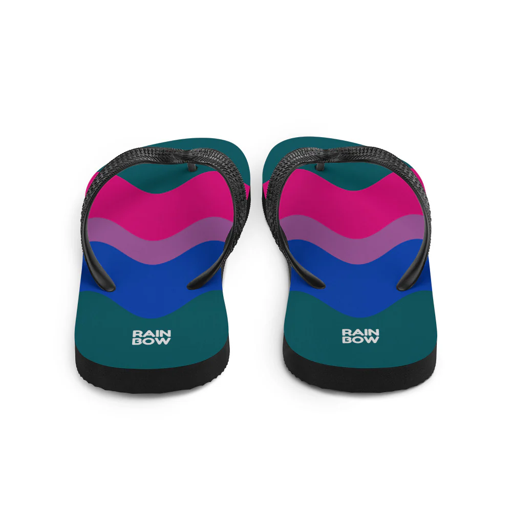 Wavy Bisexual Pride Flag Flip-Flops - Image 4