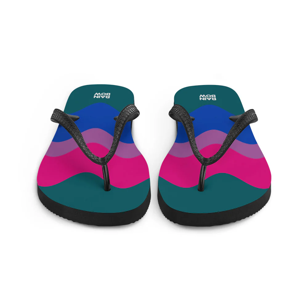 Wavy Bisexual Pride Flag Flip-Flops - Image 5