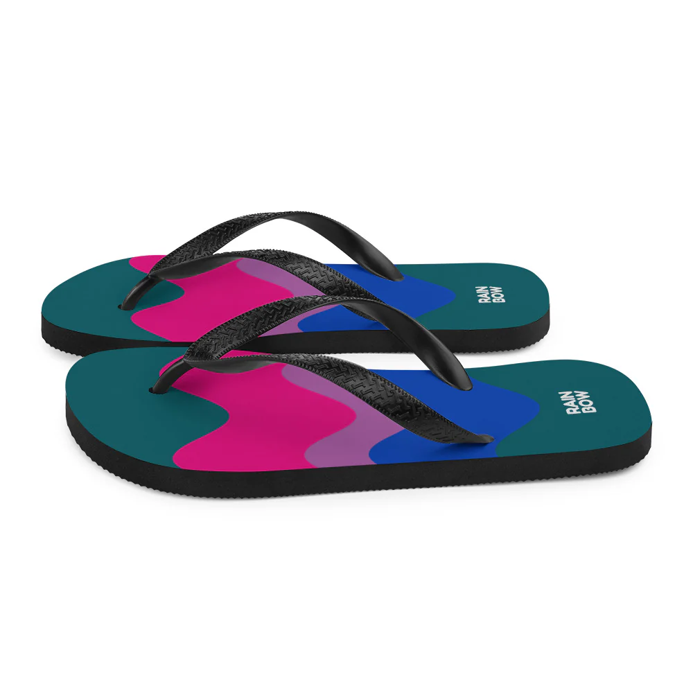 Wavy Bisexual Pride Flag Flip-Flops - Image 6