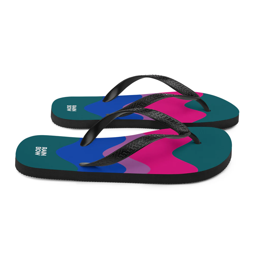 Wavy Bisexual Pride Flag Flip-Flops - Image 7