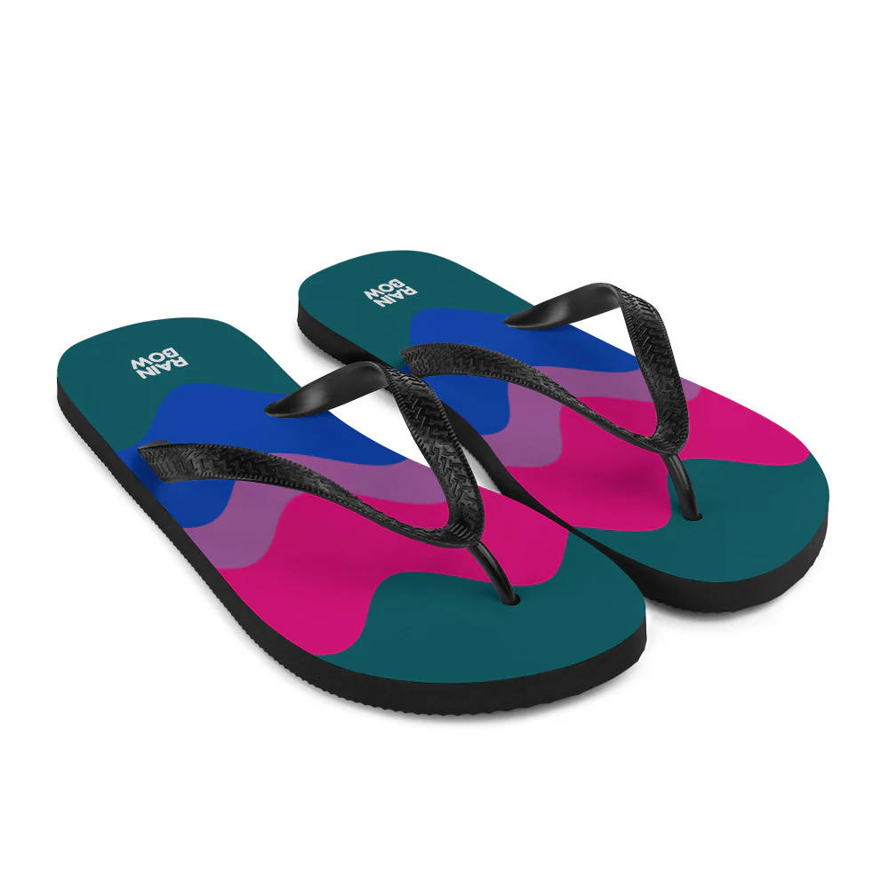 Wavy Bisexual Pride Flag Flip-Flops - Image 8