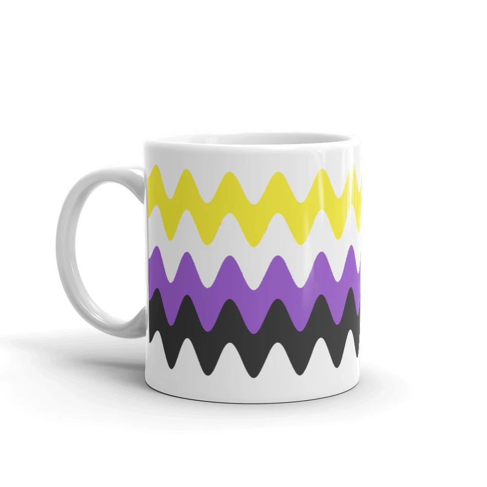 Non Binary Wavy Pride Flag Mug - Image 2