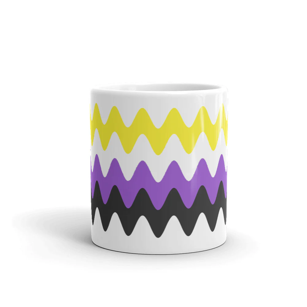 Non Binary Wavy Pride Flag Mug - Image 3