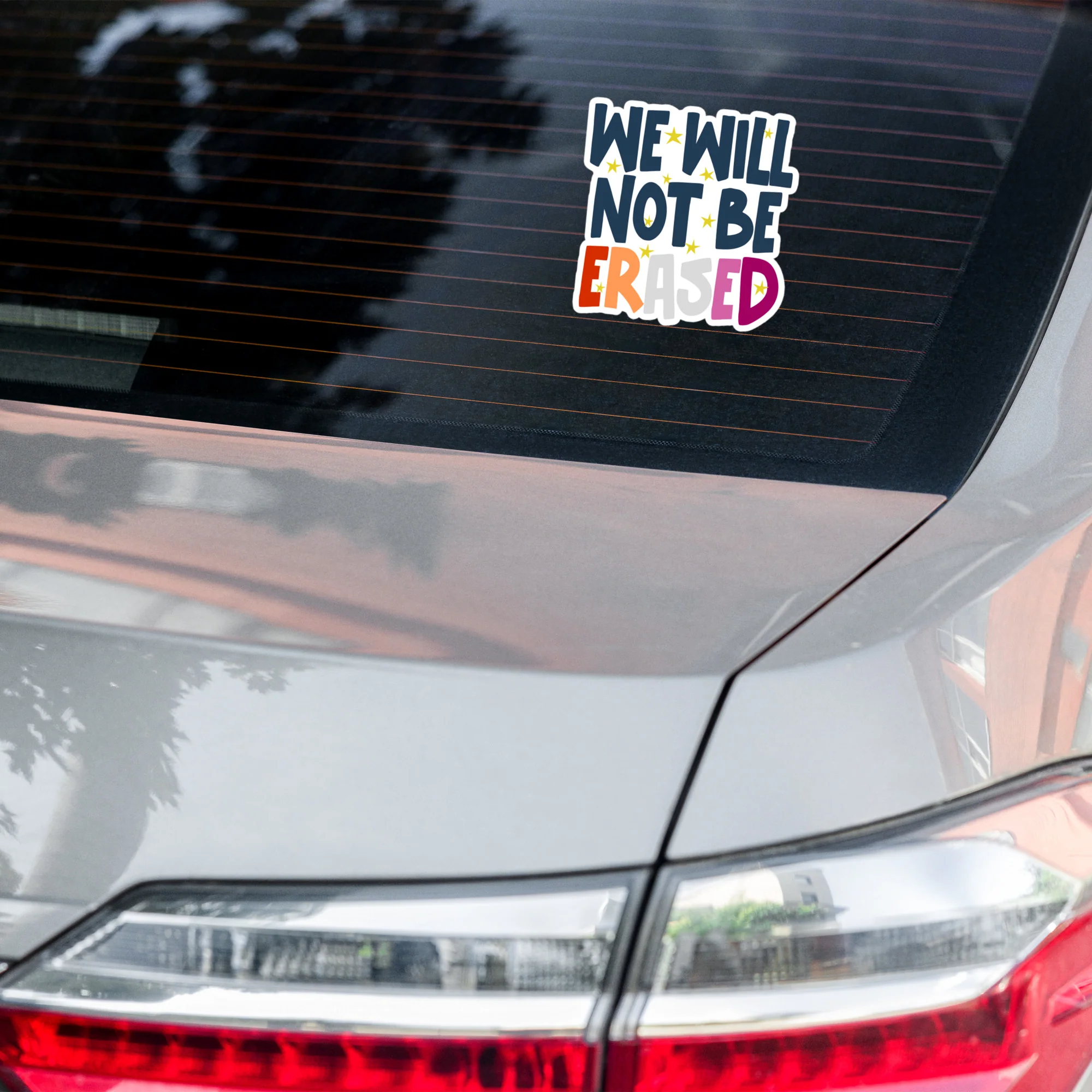 We Will Not Be Erased Lesbian Pride Sticker - Image 2