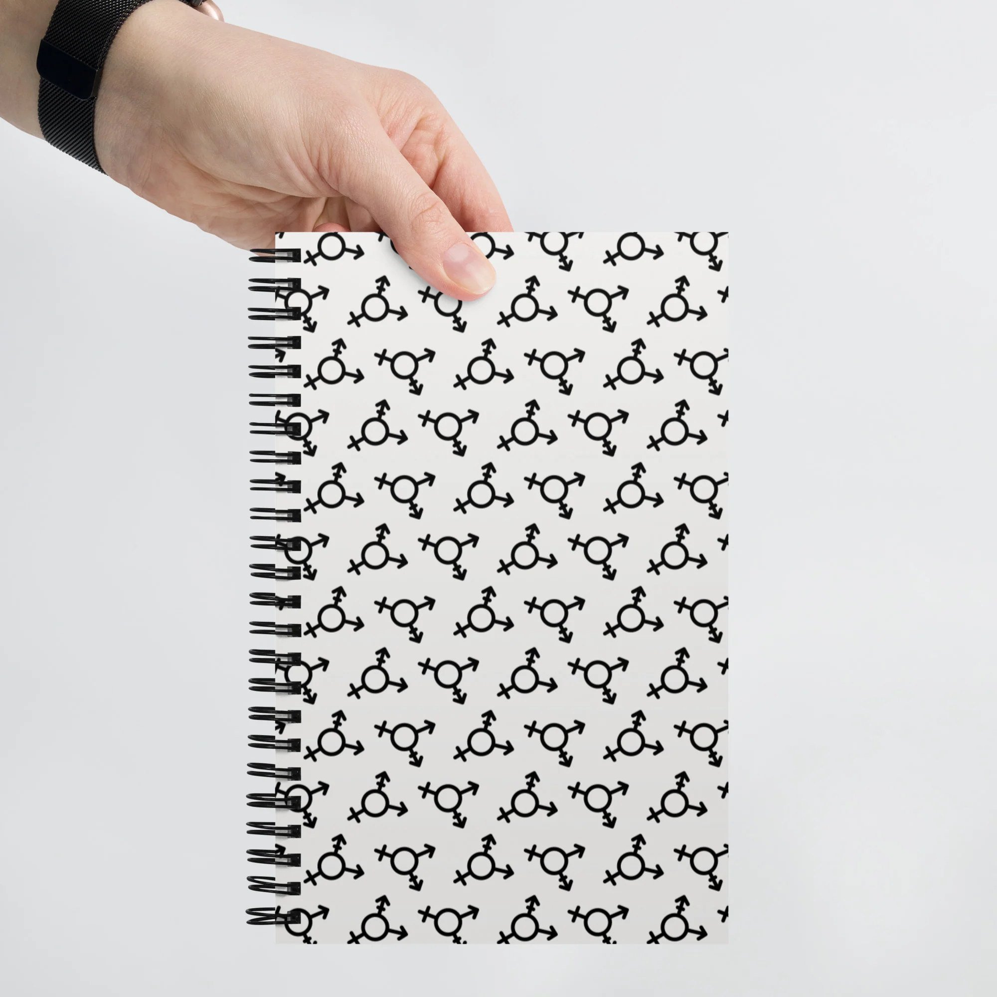 White Trans Symbol Pattern Notebook - Image 5