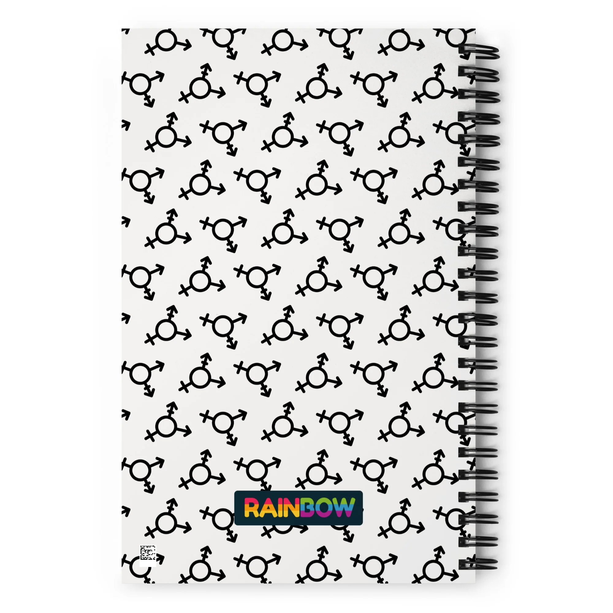 White Trans Symbol Pattern Notebook - Image 7