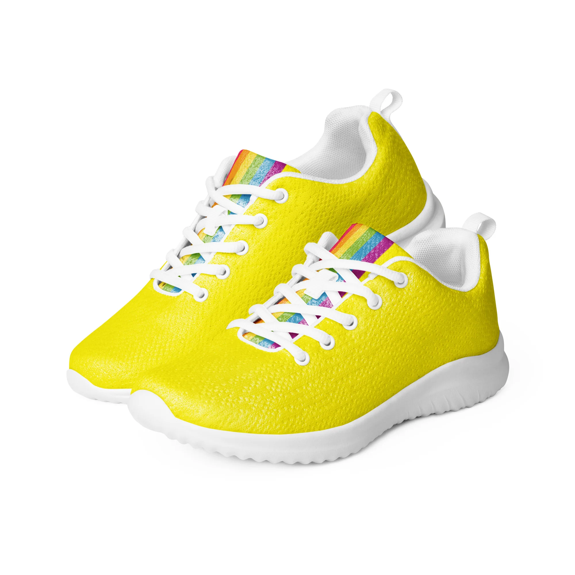 Yellow Rainbow Pride Flag Trainers (male sizes)
