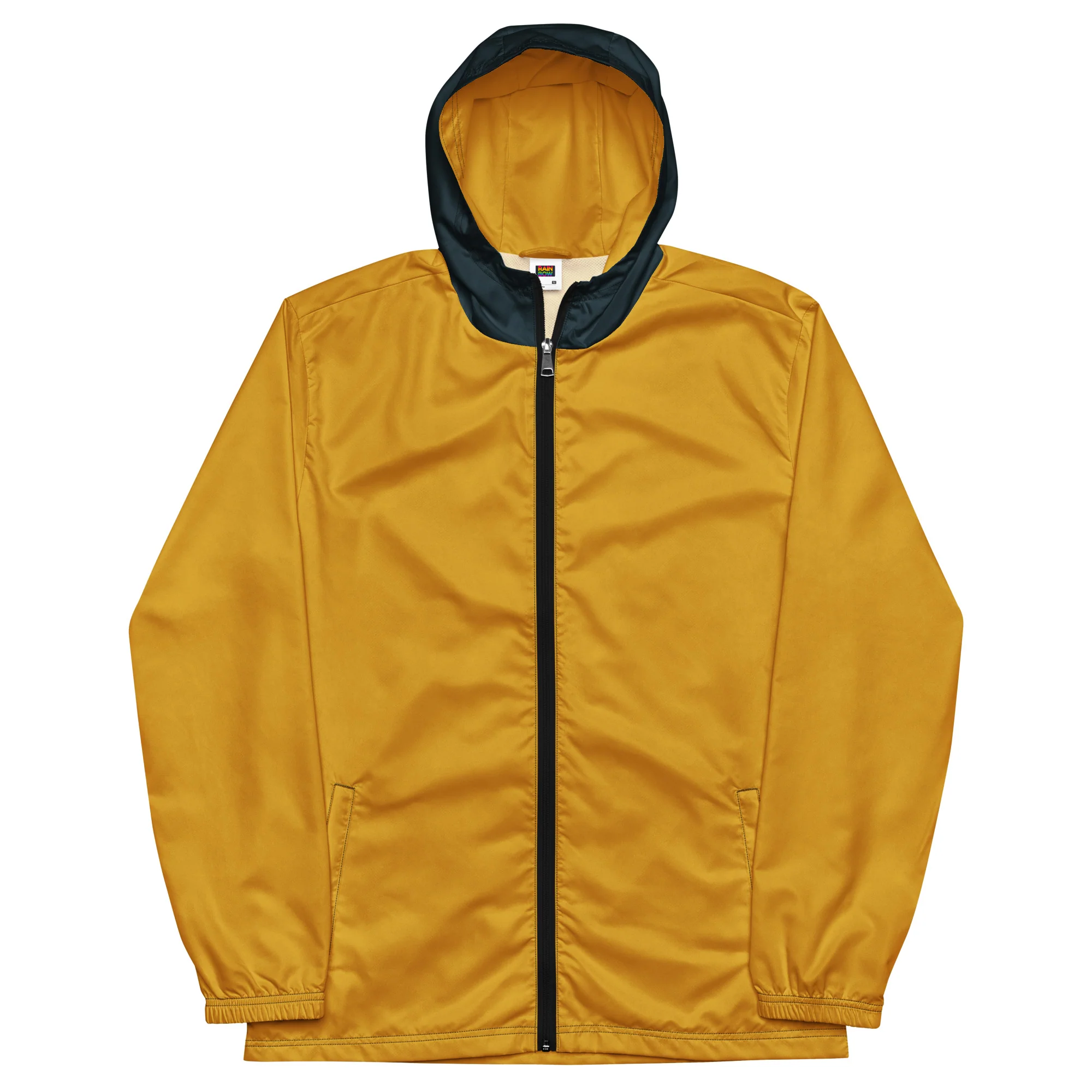 Yellow With Midnight Blue Hood Windbreaker - Image 6