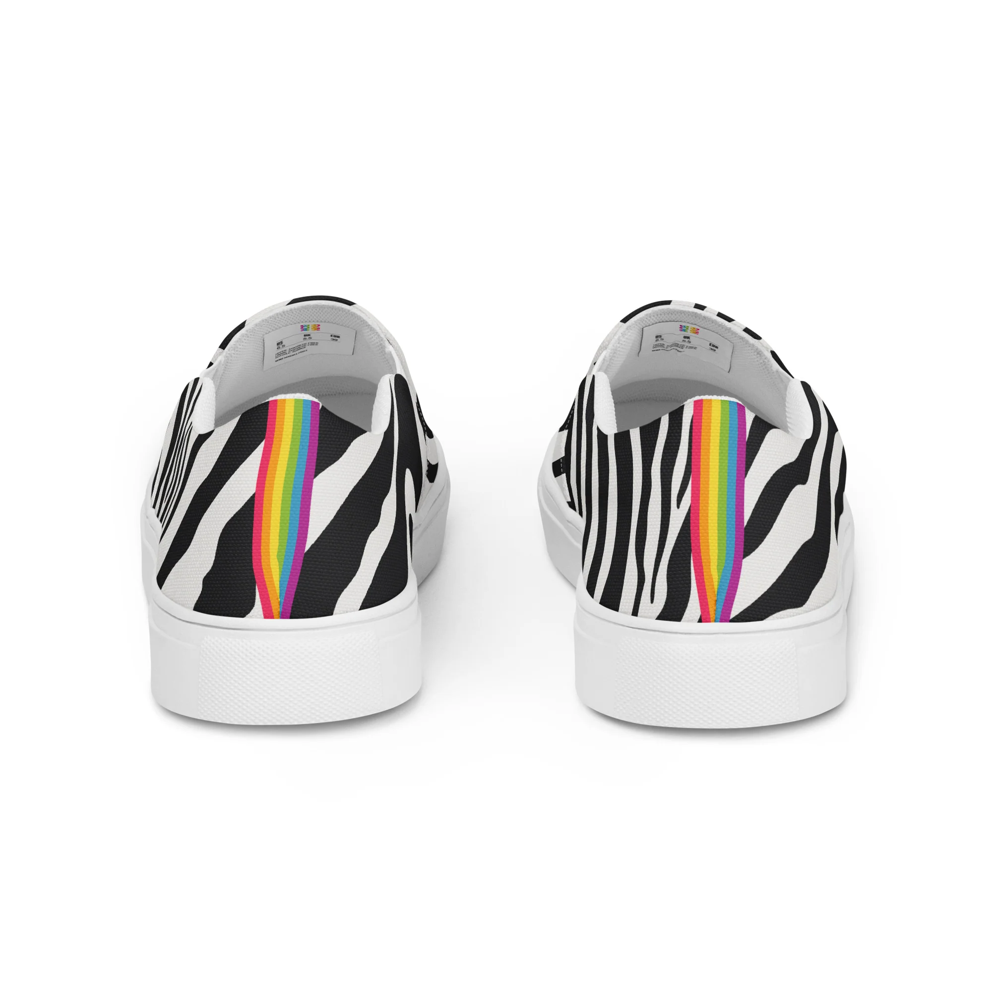 Zebra Print  Slip-on Shoes With a Rainbow Stripe (male sizes) - Image 6